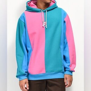 Teddy Fresh Retro Vintage Style Colorblock Heavyweight Hoodie Size Medium